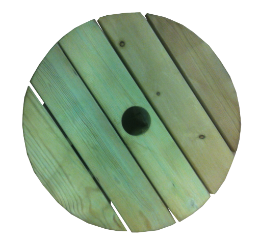 Tablette mange-debout pour parasols jusqu