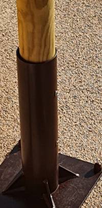 Socle  visser pour palapa jusqu