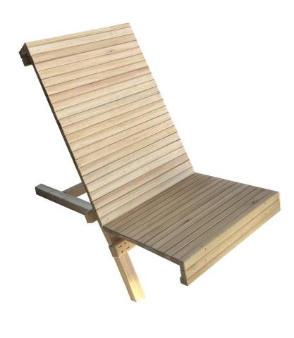 Fauteuil  palabres en lattes d'eucalyptus